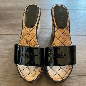 Ralph Lauren Roxanne Patent Leather Wedges